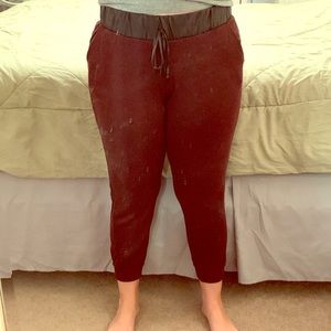 Maroon colored sweats